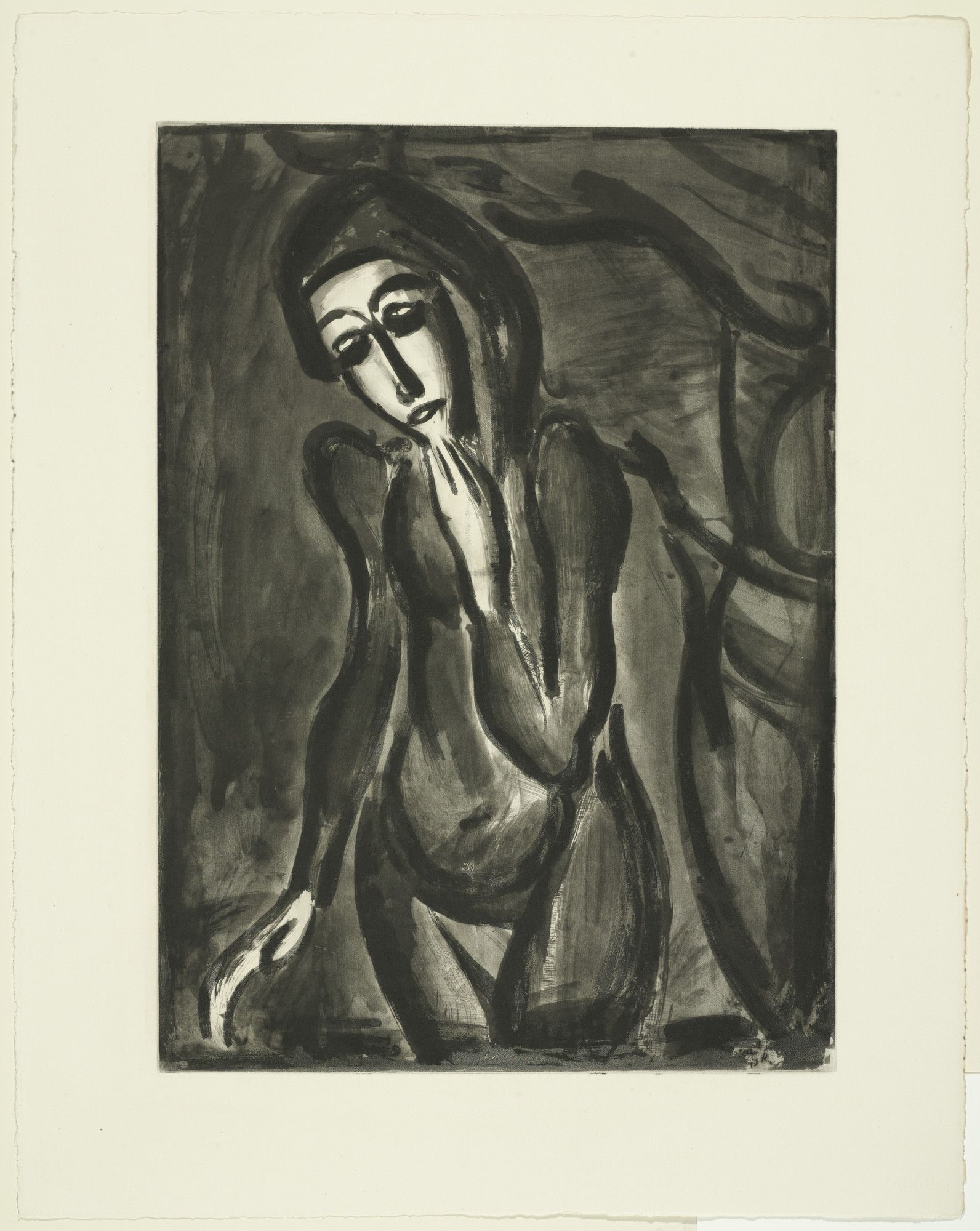 Georges Rouault. "We All Must Die, We and All We Possess" («Nous devons mourir, nous et tout ce qui est nôtre»), plate XLIII from Miserere