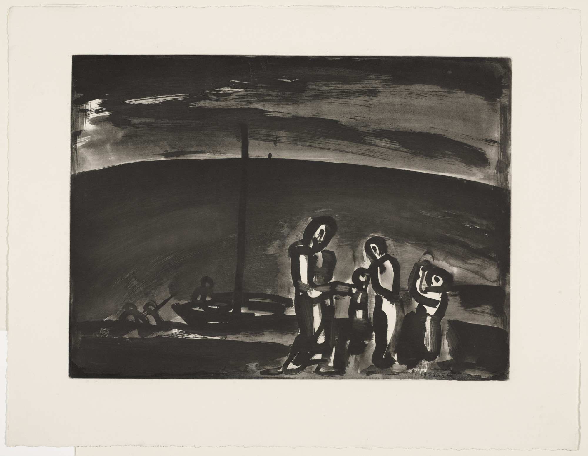 Georges Rouault. Sometimes the Way Is Beautiful... (Arrive parfois que la route soit belle...), plate IX from Miserere