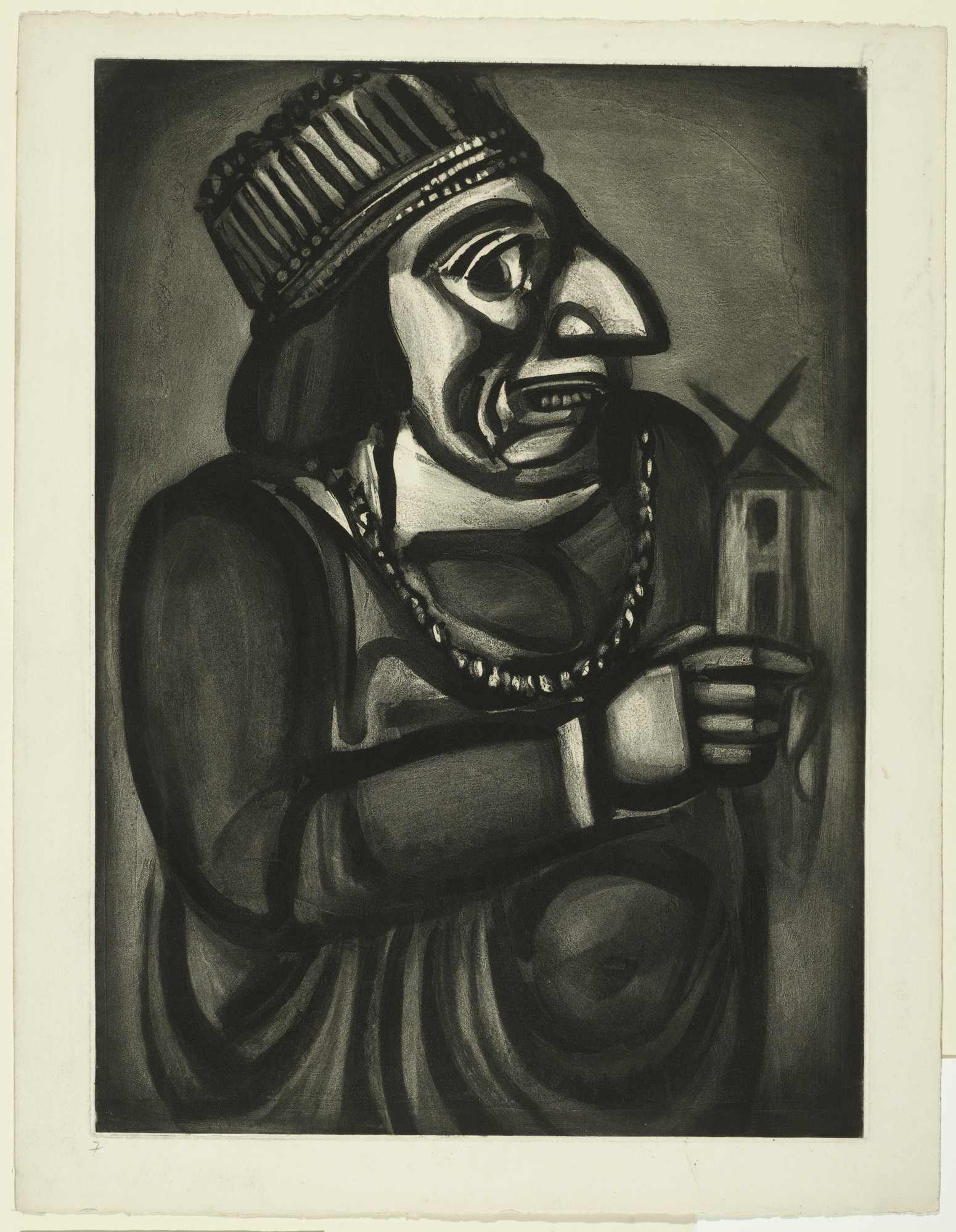 Georges Rouault. Trial proof for We Think Ourselves Kings, plate VII from Miserere