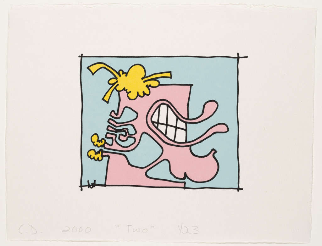 Two from Female Portraits, Carroll Dunham, 2000
