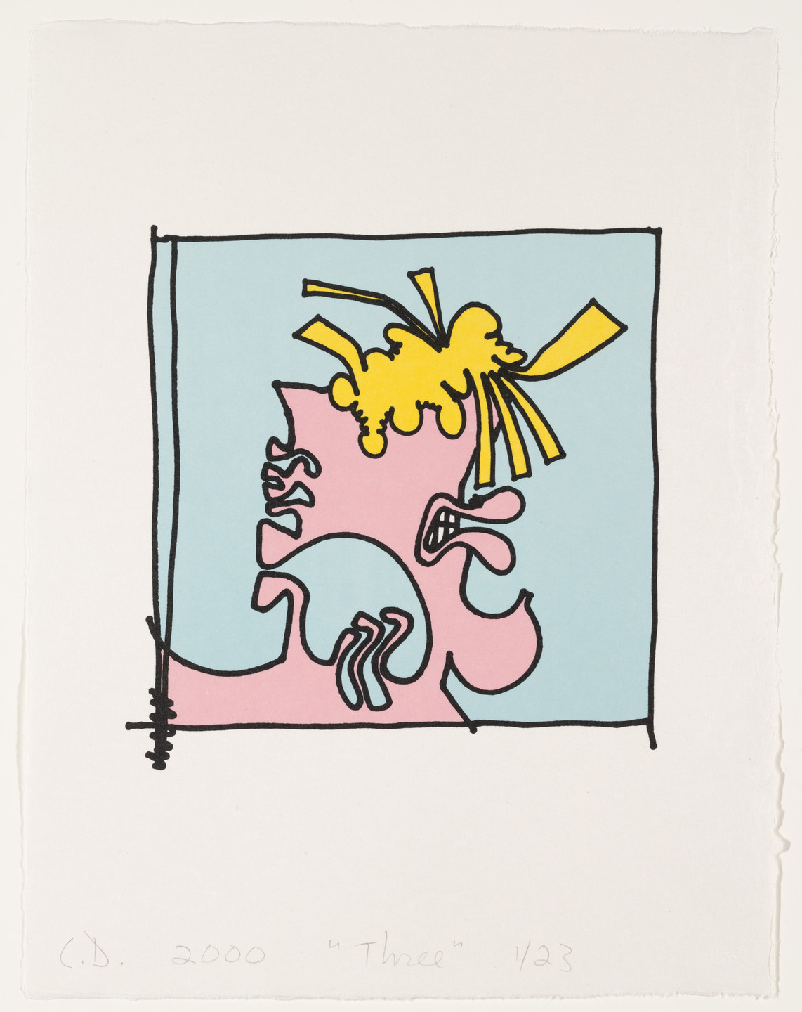 Carroll Dunham. Three from Female Portraits. 2000