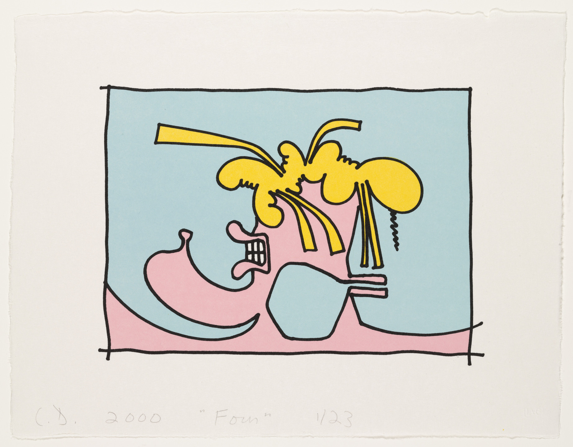 Carroll Dunham. Four from Female Portraits. 2000