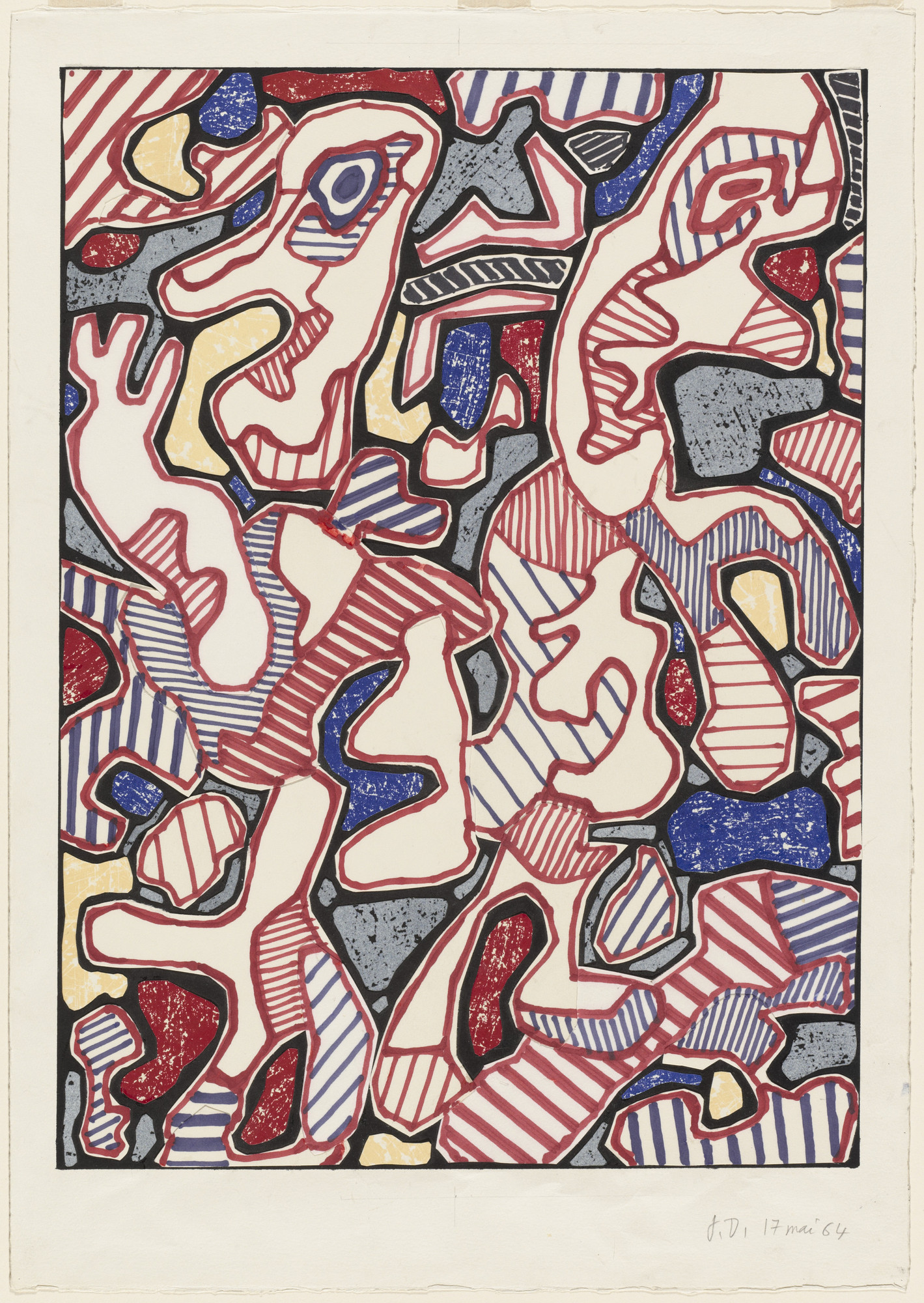 Jean Dubuffet. Maquette for Fusses ( Affairements )