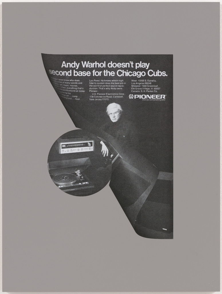 Untitled from Andy Warhol Doesn't Play Second Base for the Chicago Cubs, Kelley Walker, 2010
