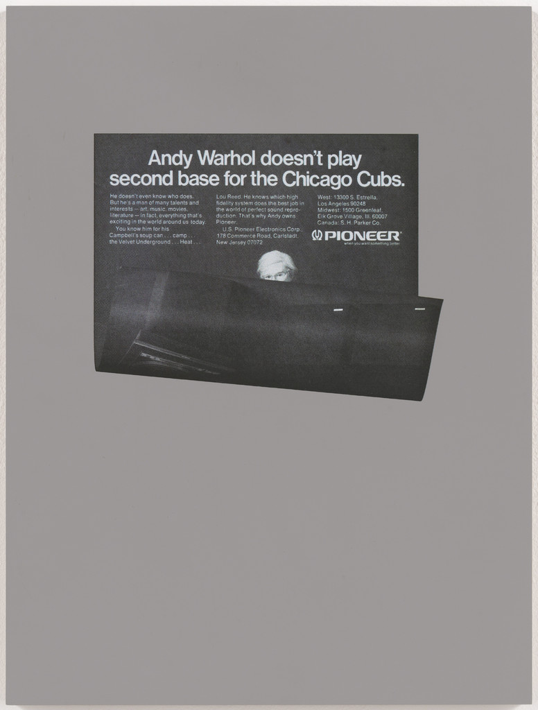 Untitled from Andy Warhol Doesn't Play Second Base for the Chicago Cubs, Kelley Walker, 2010
