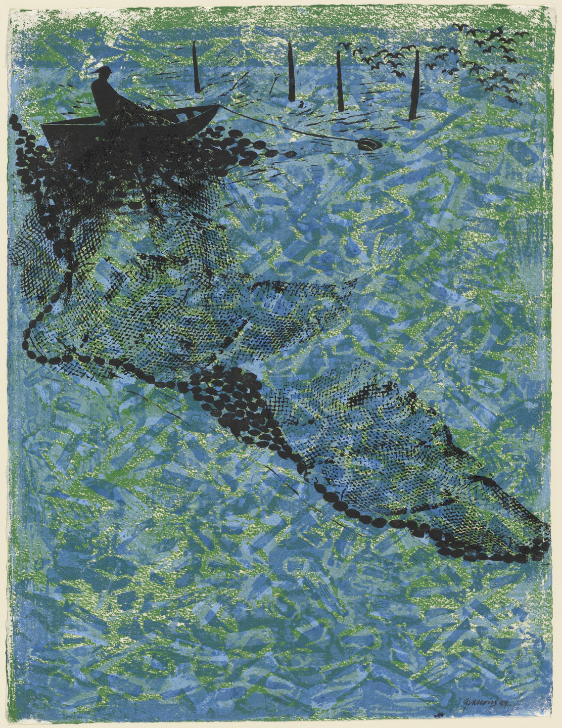 Antonio Frasconi. Sardine Fisherman I. 1955