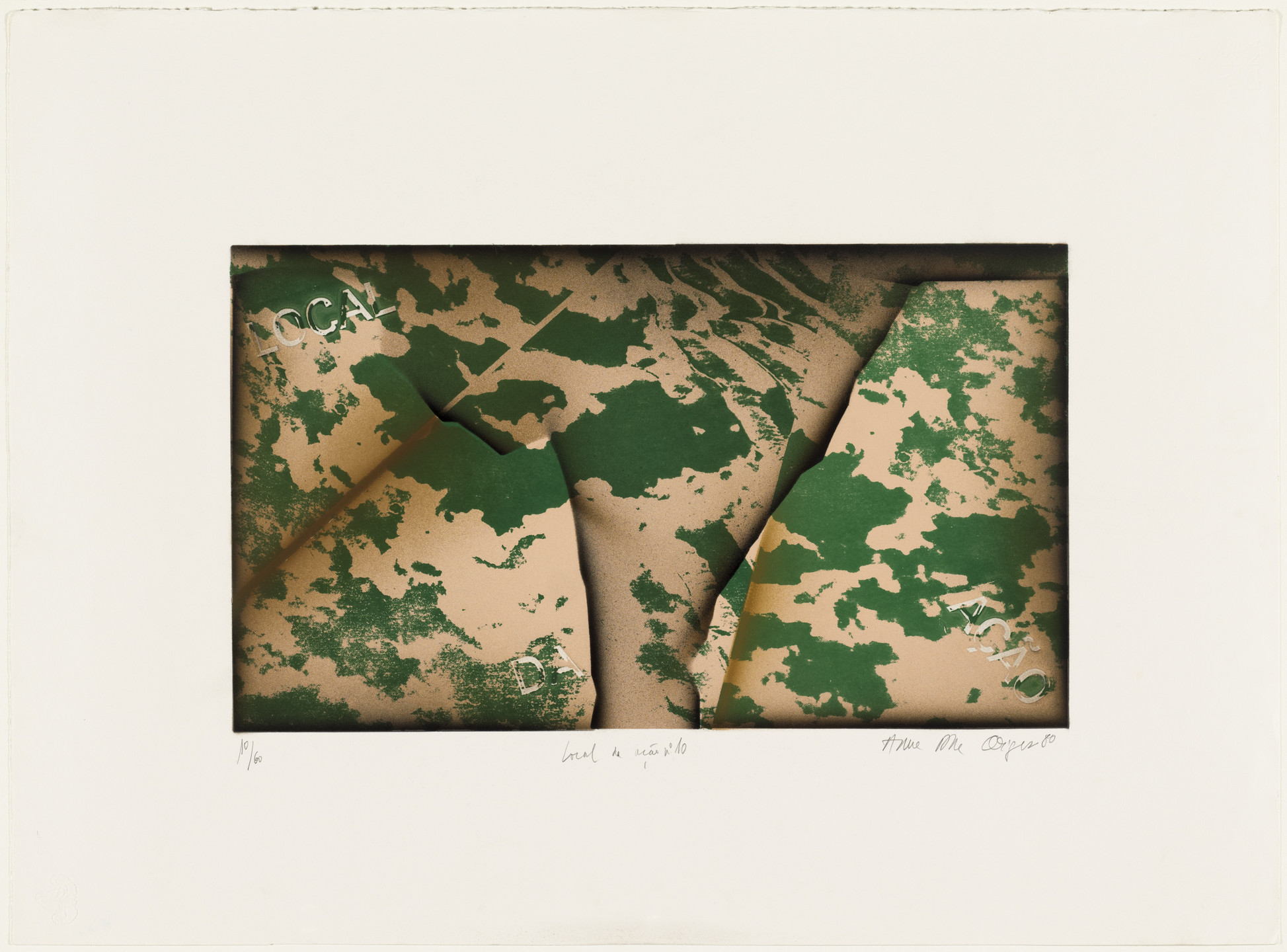 Anna Bella Geiger. Trouble Spot No. 10 (Local da ação no. 10). 1980