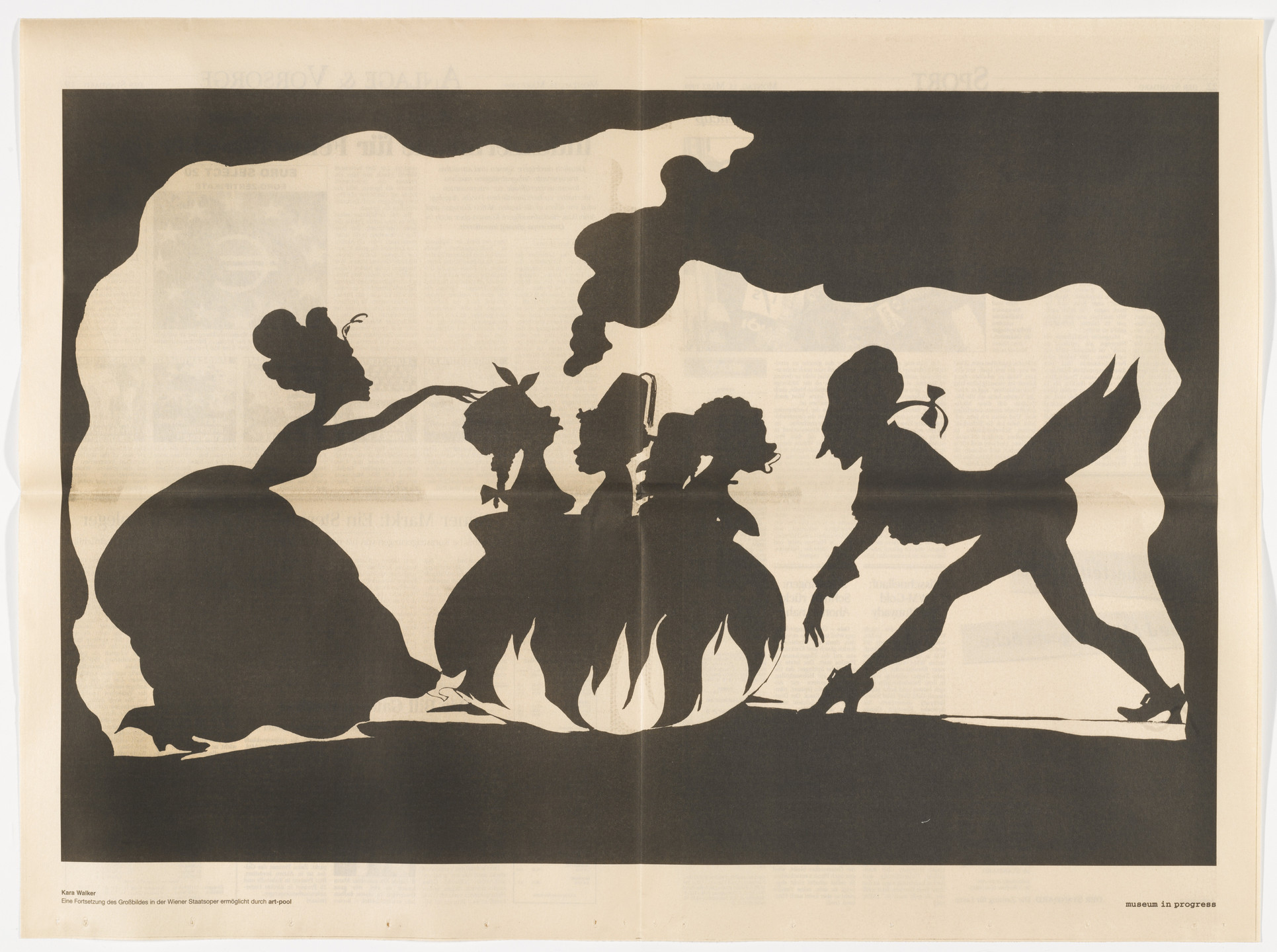 Kara Walker. Untitled from the Museum in Progress project Safety Curtain. published 1999