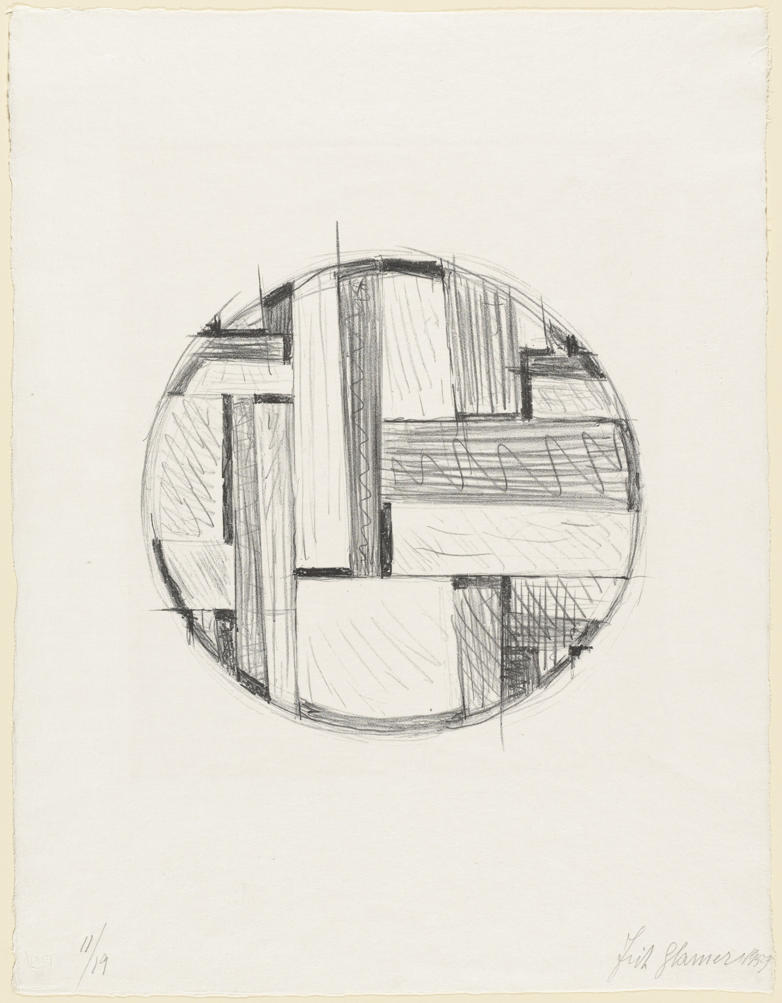 Fritz Glarner. Drawing for Tondo