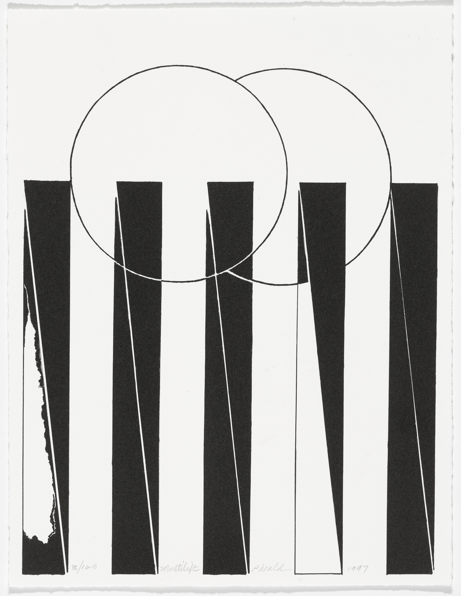 Paul Heald. Multilift from American Abstract Artists 60th Anniversary Print Portfolio