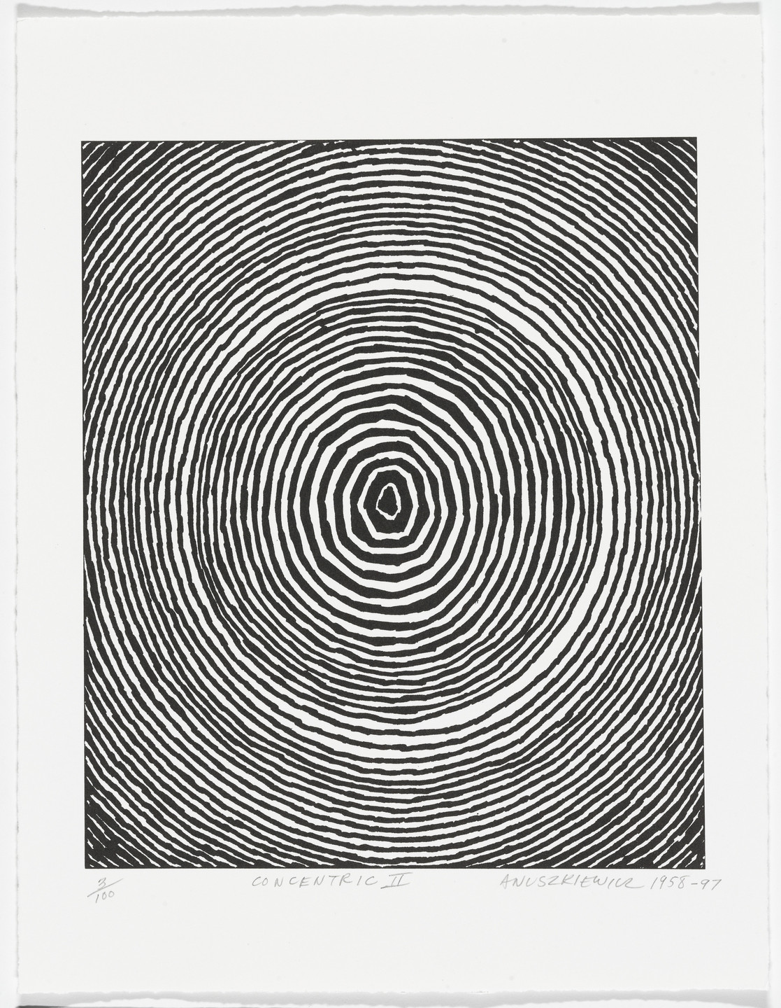 Richard Anuszkiewicz. Concentric II from American Abstract Artists 60th Anniversary Print Portfolio. 1997
