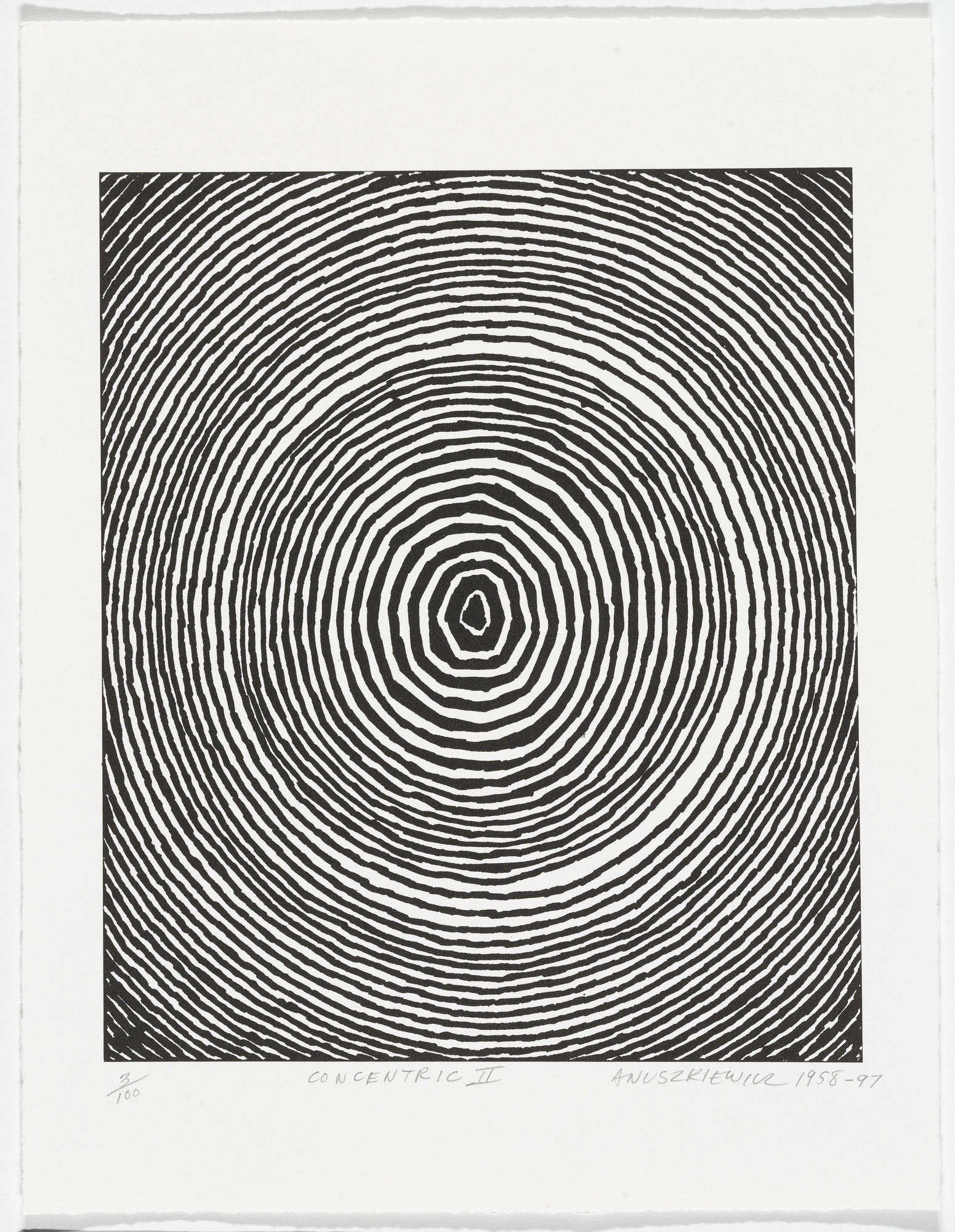 Richard Anuszkiewicz. Concentric II from American Abstract Artists 60th Anniversary Print Portfolio