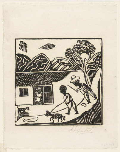 Arnold Lafontant. Untitled from 10 Original Woodcuts Signed by the Popular Painters of Haiti (10 Gravures Originales signées par les peintres populaires d'Haiti). 1947