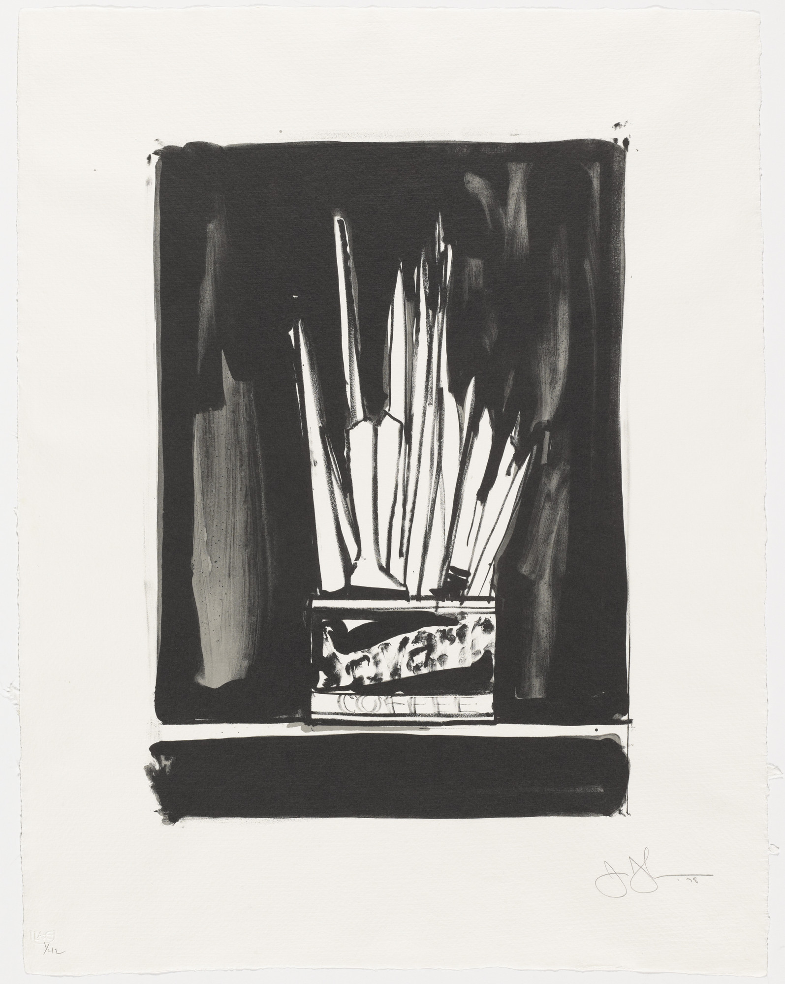 Jasper Johns. Savarin 2 (Wash and Line)