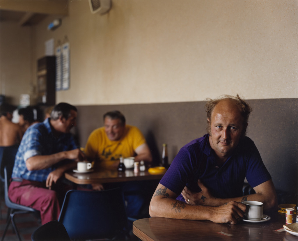 Driver Drinking Tea, Brampton, Cambridgeshire from the portfolio A1: The Great North Road