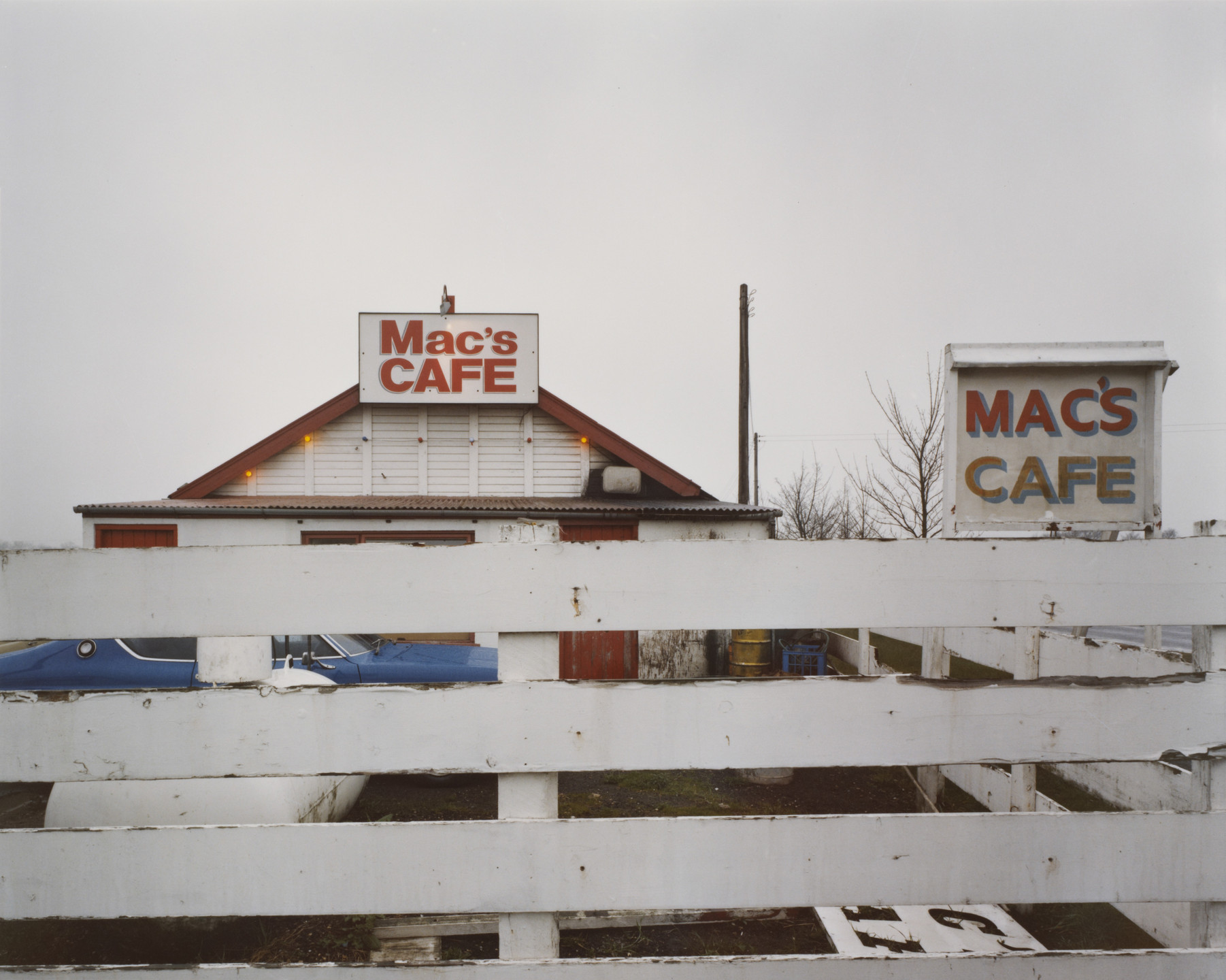 Paul Graham. Mac&#39;s Cafe, Alconbury, Cambridgeshire from the portfolio A1: The Great North Road. April 1981