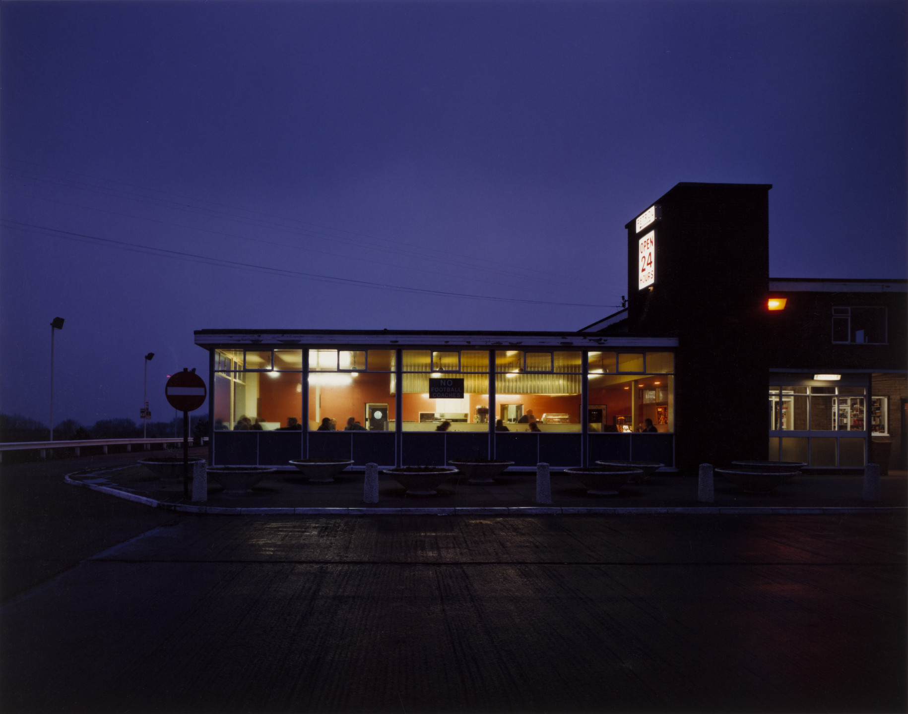 Paul Graham. Blyth Services at Night, Blyth, Nottinghamshire from the portfolio A1: The Great North Road. February 1981