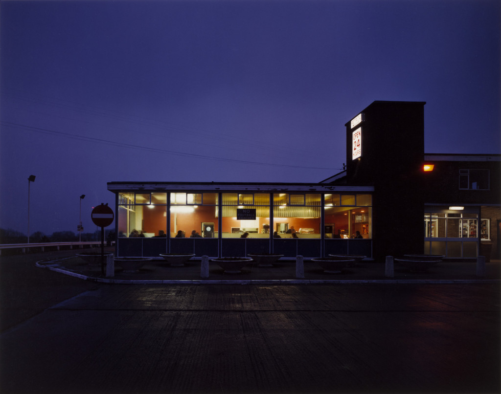 Blyth Services at Night, Blyth, Nottinghamshire from the portfolio A1: The Great North Road