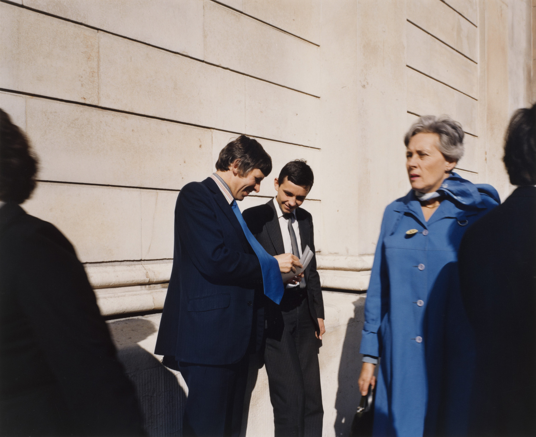 Paul Graham. Young Executives, Bank of England, London from the portfolio A1: The Great North Road. November 1981