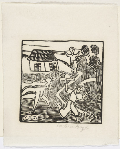 Castera Bazile. Untitled from 10 Original Woodcuts Signed by the Popular Painters of Haiti (10 Gravures Originales signées par les peintres populaires d'Haiti). 1947