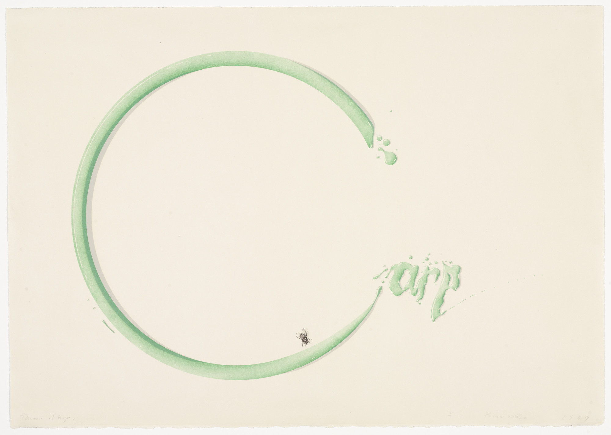 Edward Ruscha. Carp with Shadow and Fly