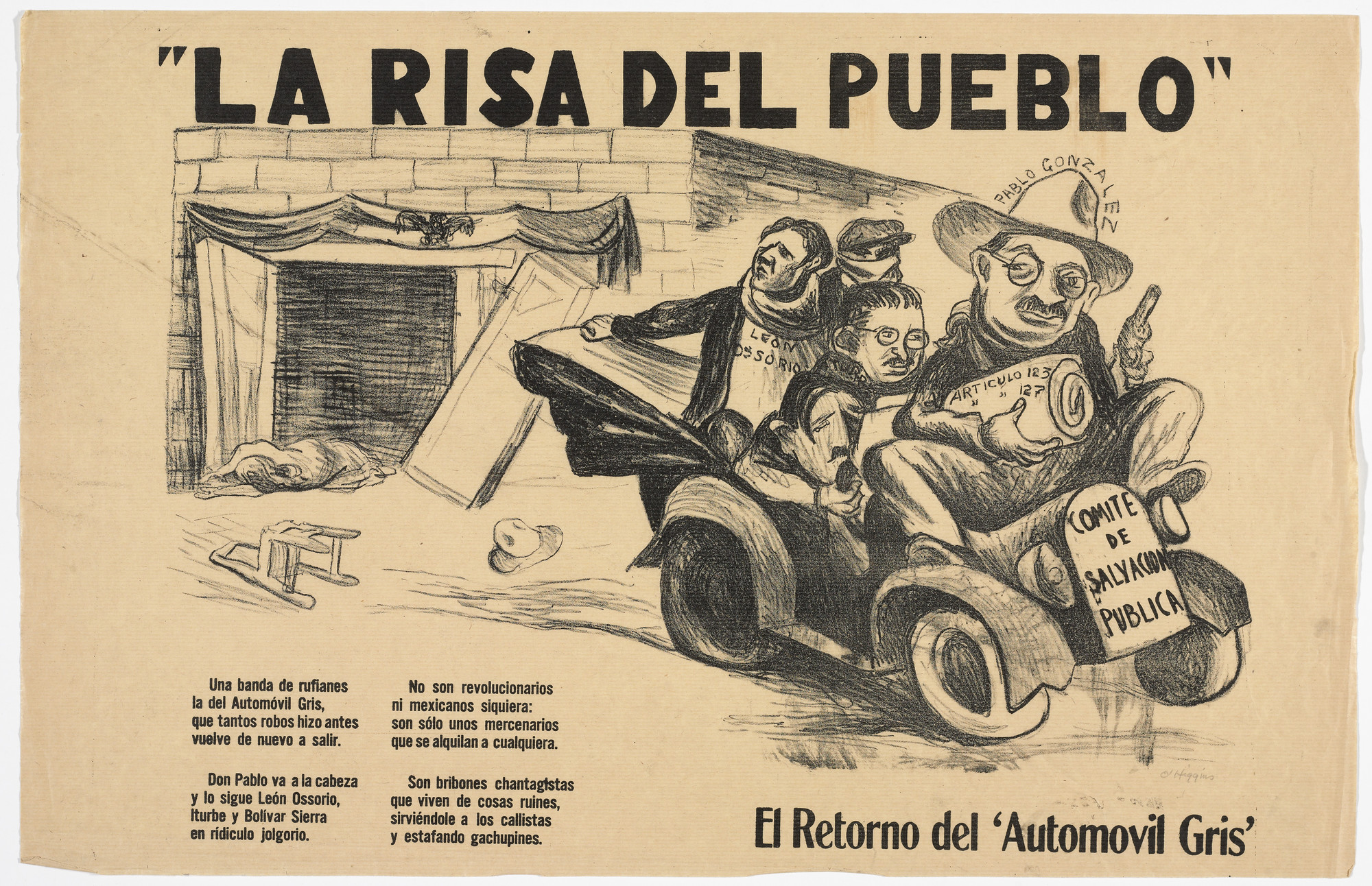 Pablo O&#39;Higgins. The Laugh of the People: The Return of the &#34;Grey Automobile&#34;. c. 1941