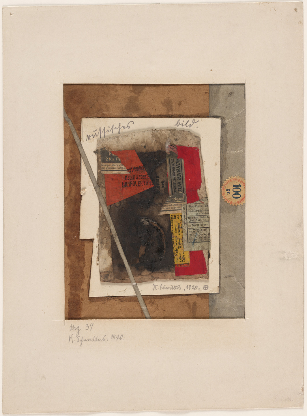 Kurt Schwitters. Merz 39. Russian Picture. 1920 | MoMA