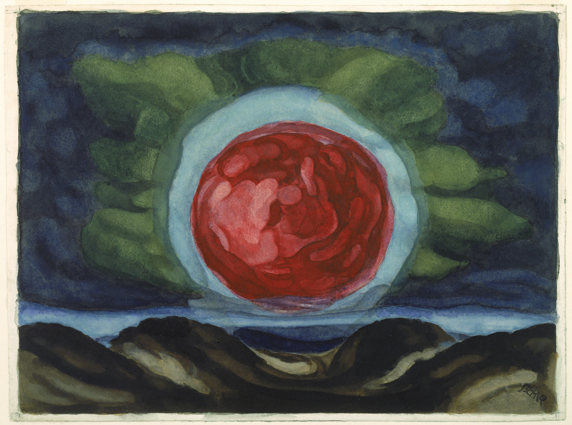 Oscar Bluemner. Sun Storm. 1927