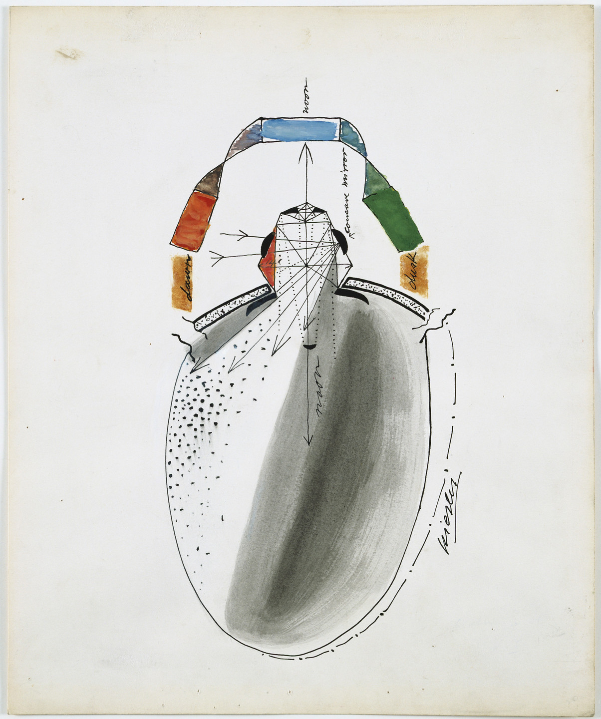 Frederick Kiesler. Endless House Project, Study for Color Clock. 1951