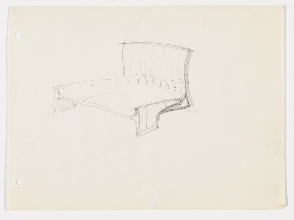 Conchoidal Chair without Arms (Perspective sketch)