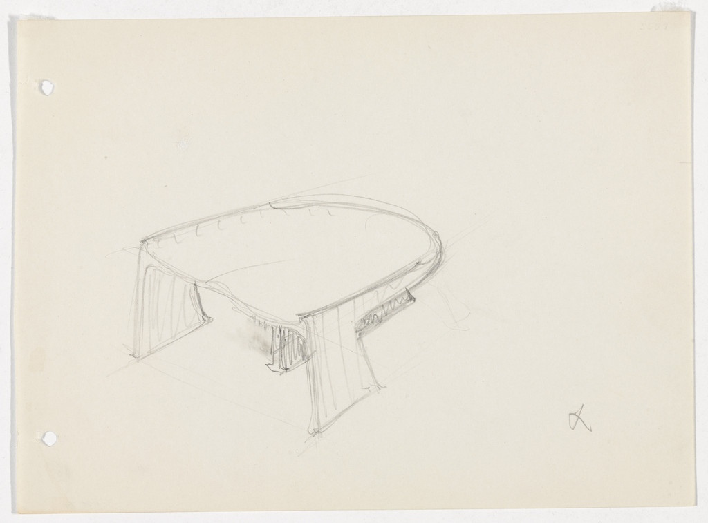 Conchoidal Chair (Perspective sketch)