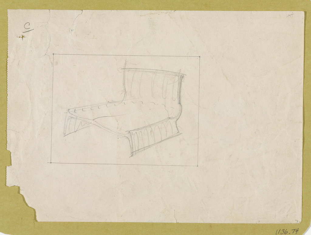 Conchoidal Chair without Arms (Perspective sketch)