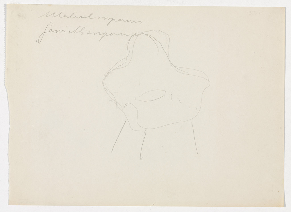 Conchoidal Chair with Arms (Perspective sketch)