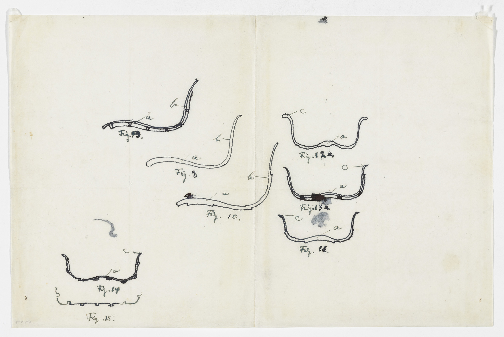 Ludwig Mies van der Rohe. Conchoidal Chair Seat (Sections)