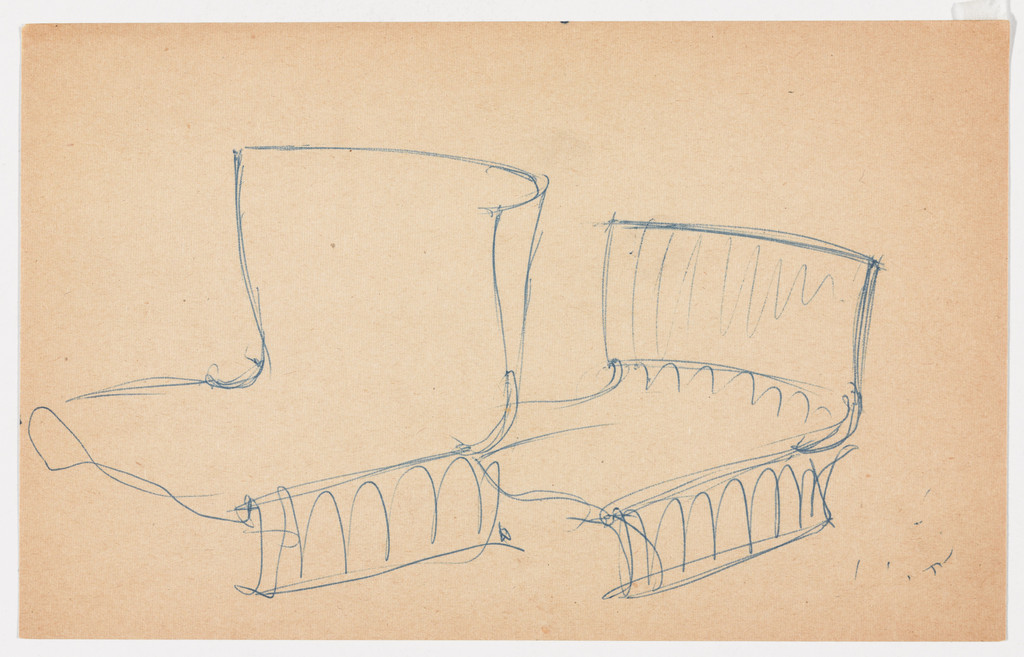 Conchoidal Chair (Perspective sketch)