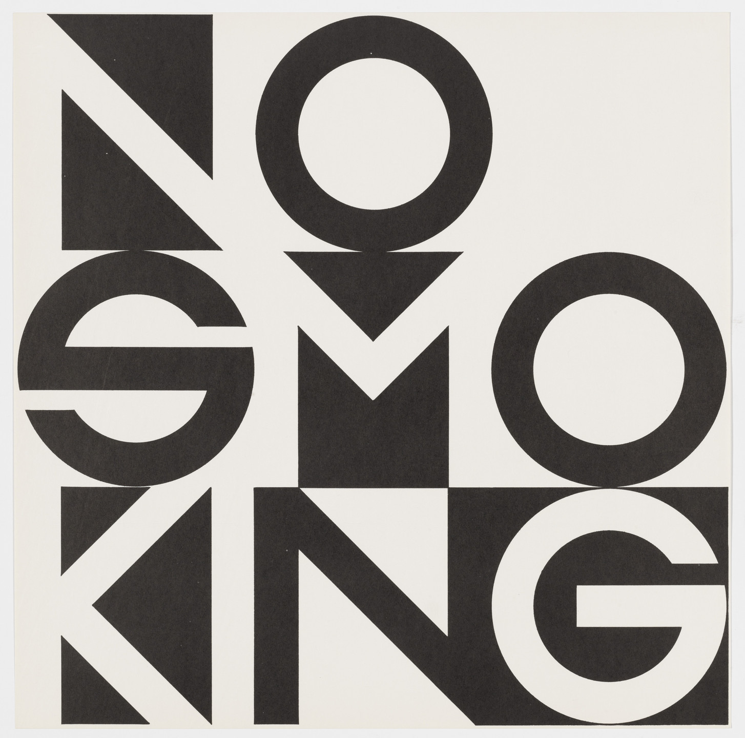 George Brecht. No Smoking. c. 1973