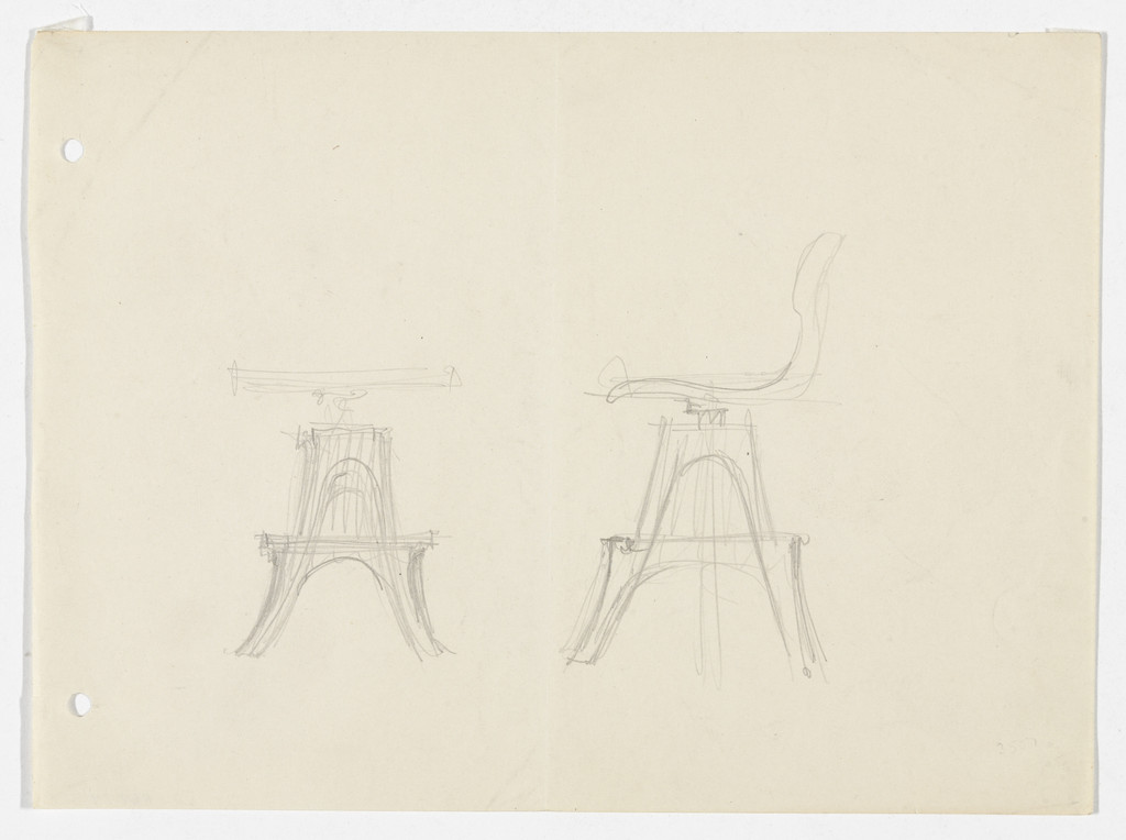 Conchoidal Chair without Arms (Elevation sketches)