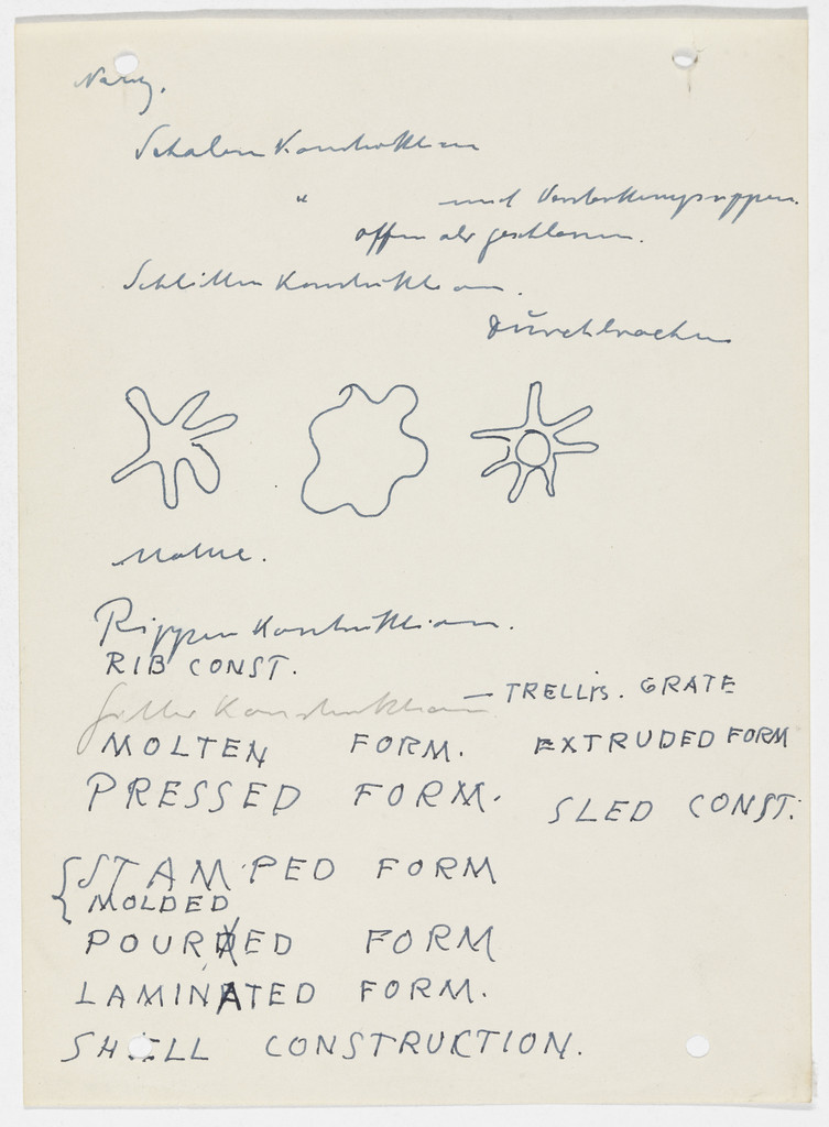 Unidentifiable sketches with notes