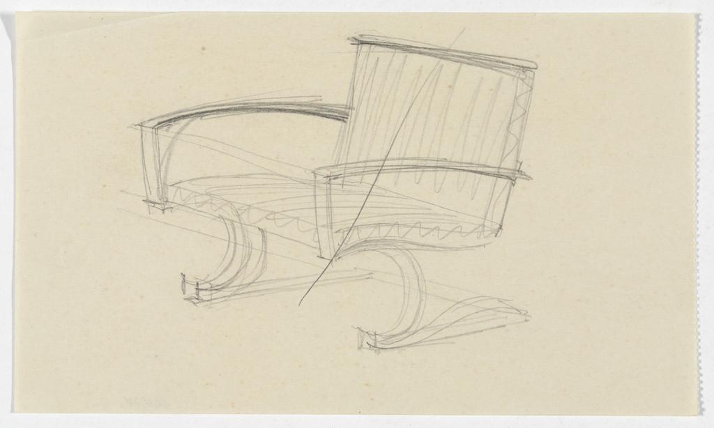 Lounge Chair with Arms (Perspective sketch)
