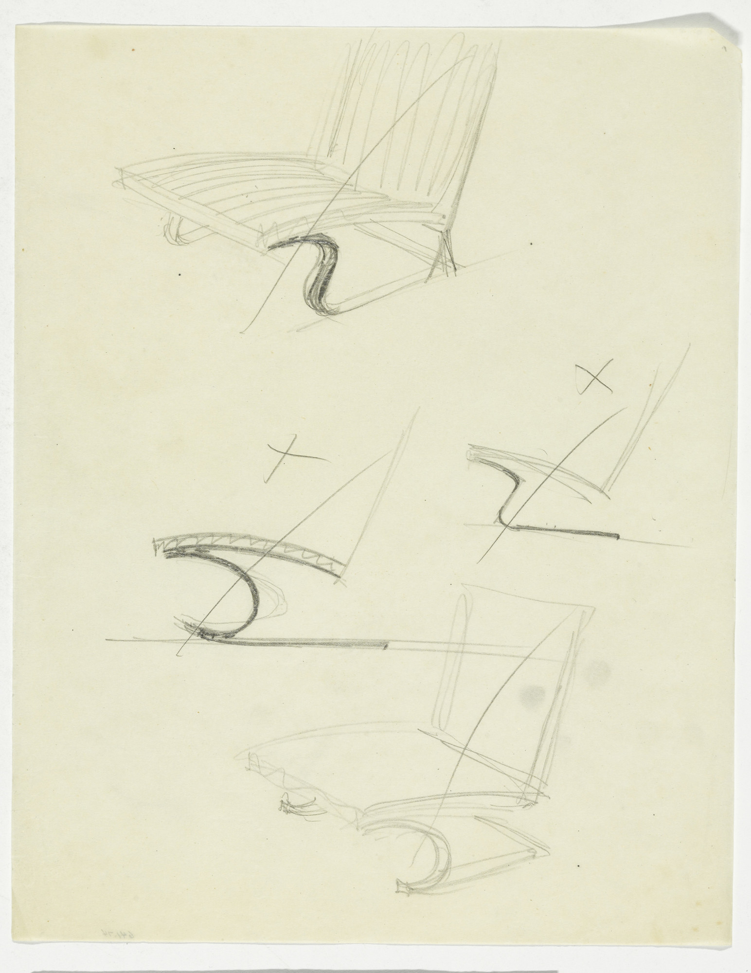 Ludwig Mies van der Rohe. Tugendhat Chair. Lounge Chair without Arms.