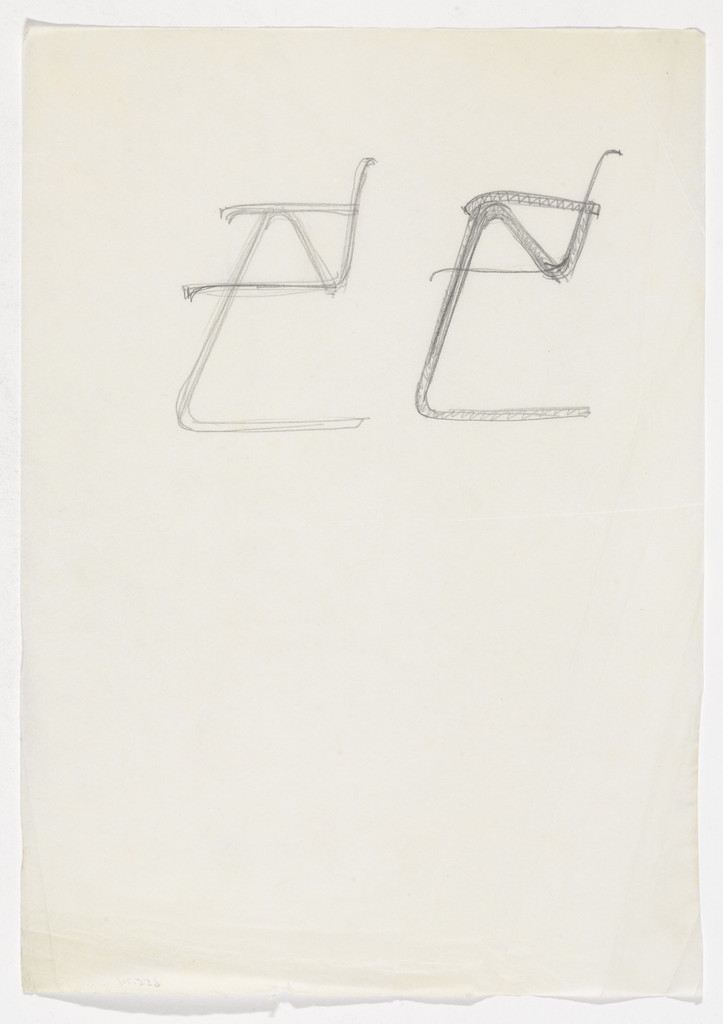 Chair with Arms (Two elevation sketches)