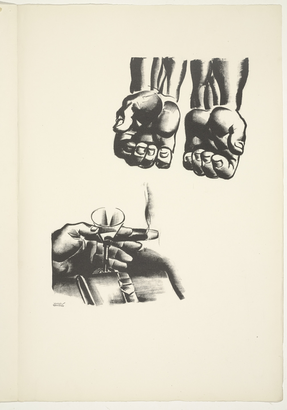 Hugo Gellert. Plate (folio 10) from &#39;Capital&#39; in Pictures. 1933