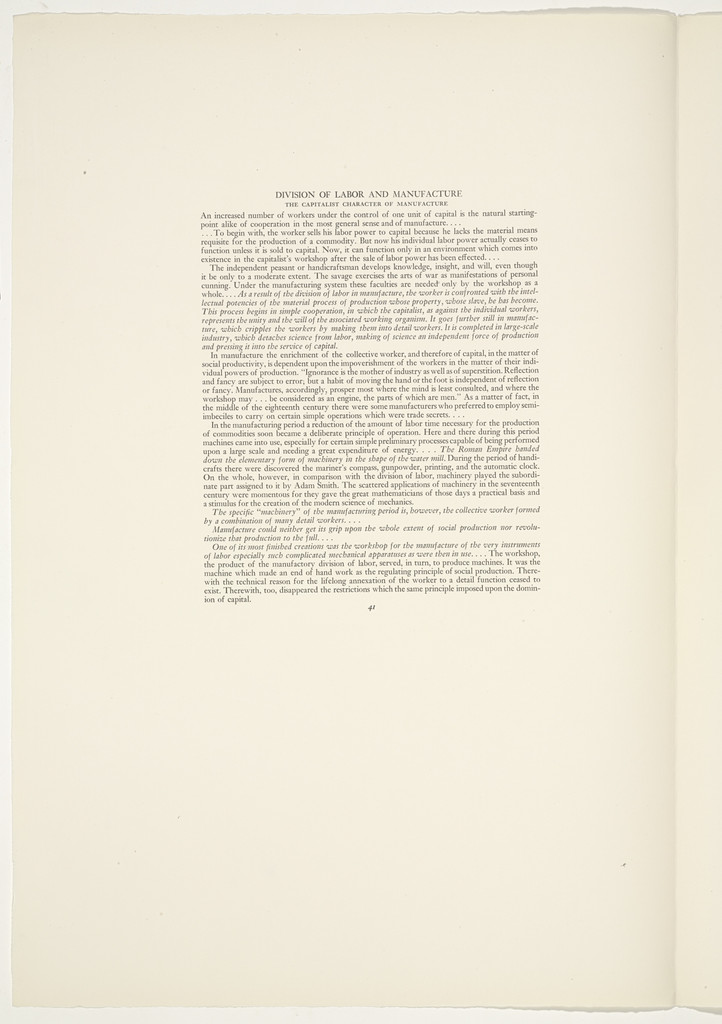 Plate (folio 88) from 'Capital' in Pictures