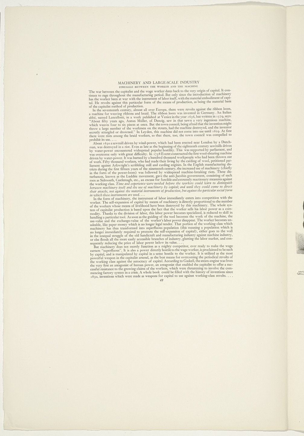 Hugo Gellert. Plate (folio 104) from &#39;Capital&#39; in Pictures. 1933