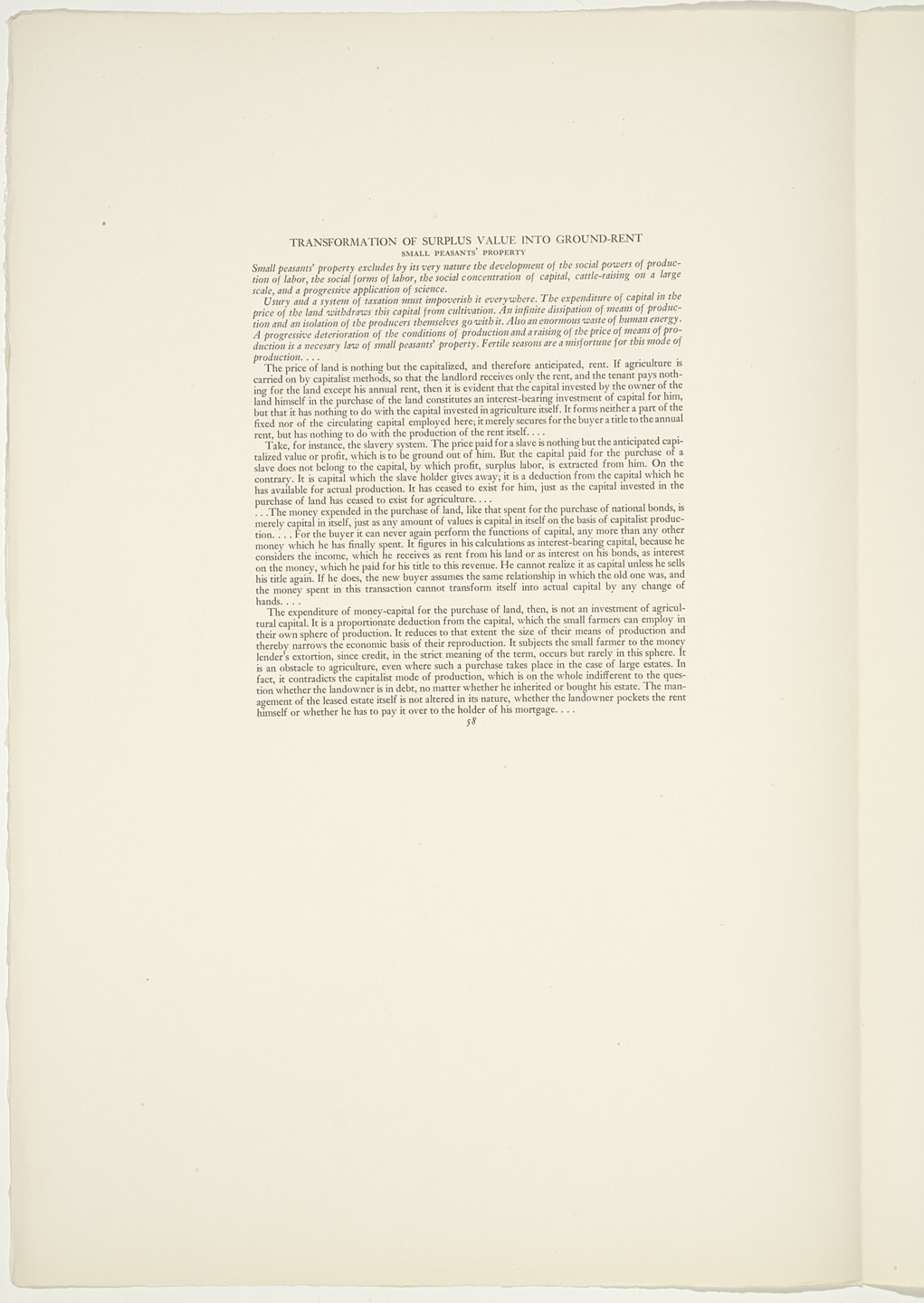 Hugo Gellert. Plate (folio 122) from &#39;Capital&#39; in Pictures. 1933