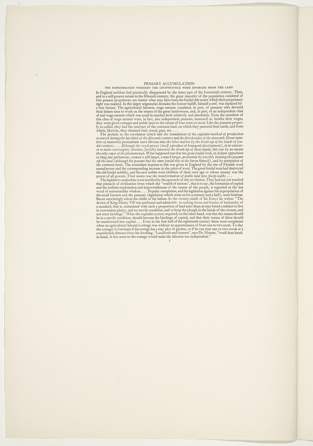 Hugo Gellert. Plate (folio 16) from &#39;Capital&#39; in Pictures. 1933