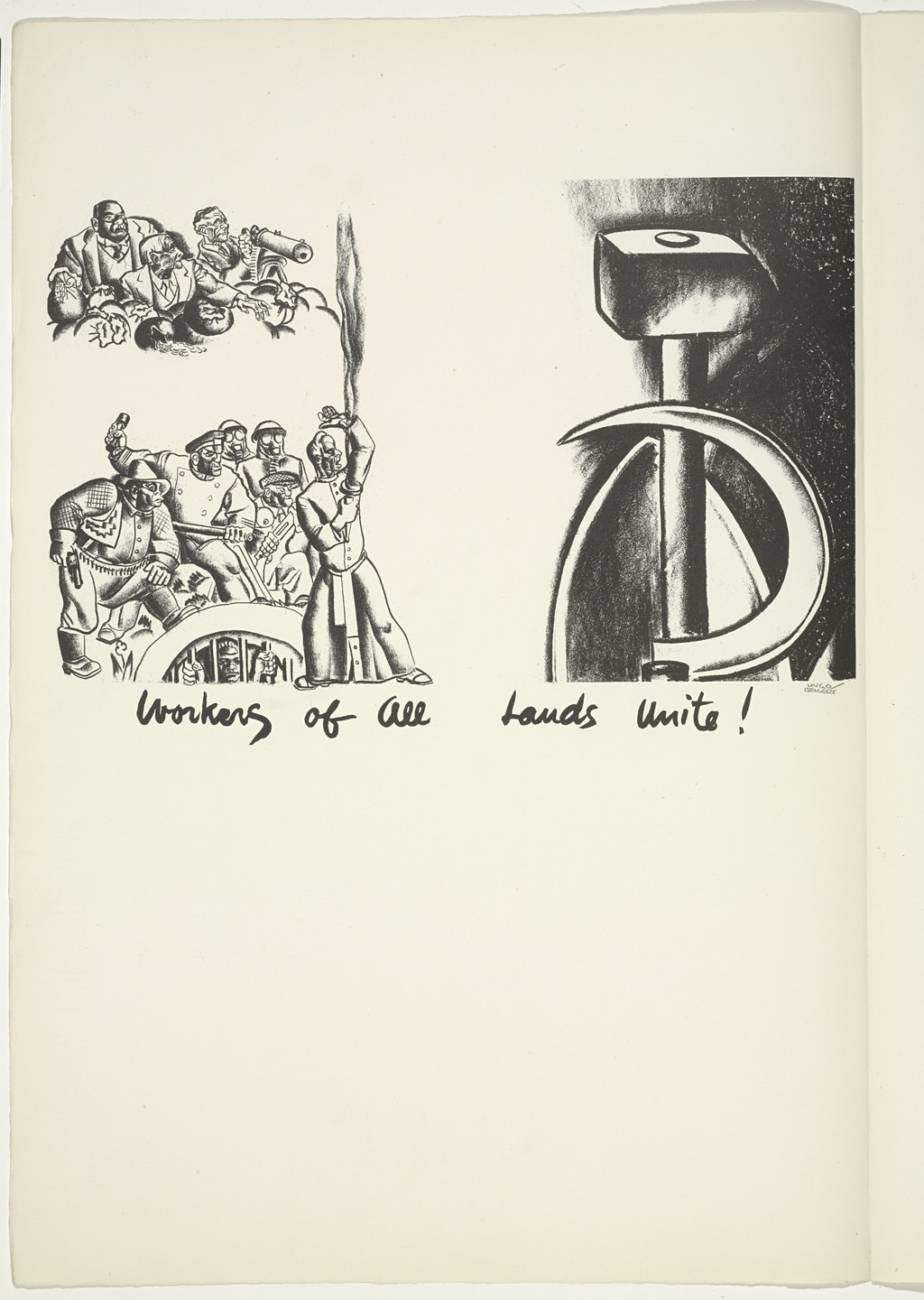 Hugo Gellert. Plate (folio 127) from &#39;Capital&#39; in Pictures. 1933