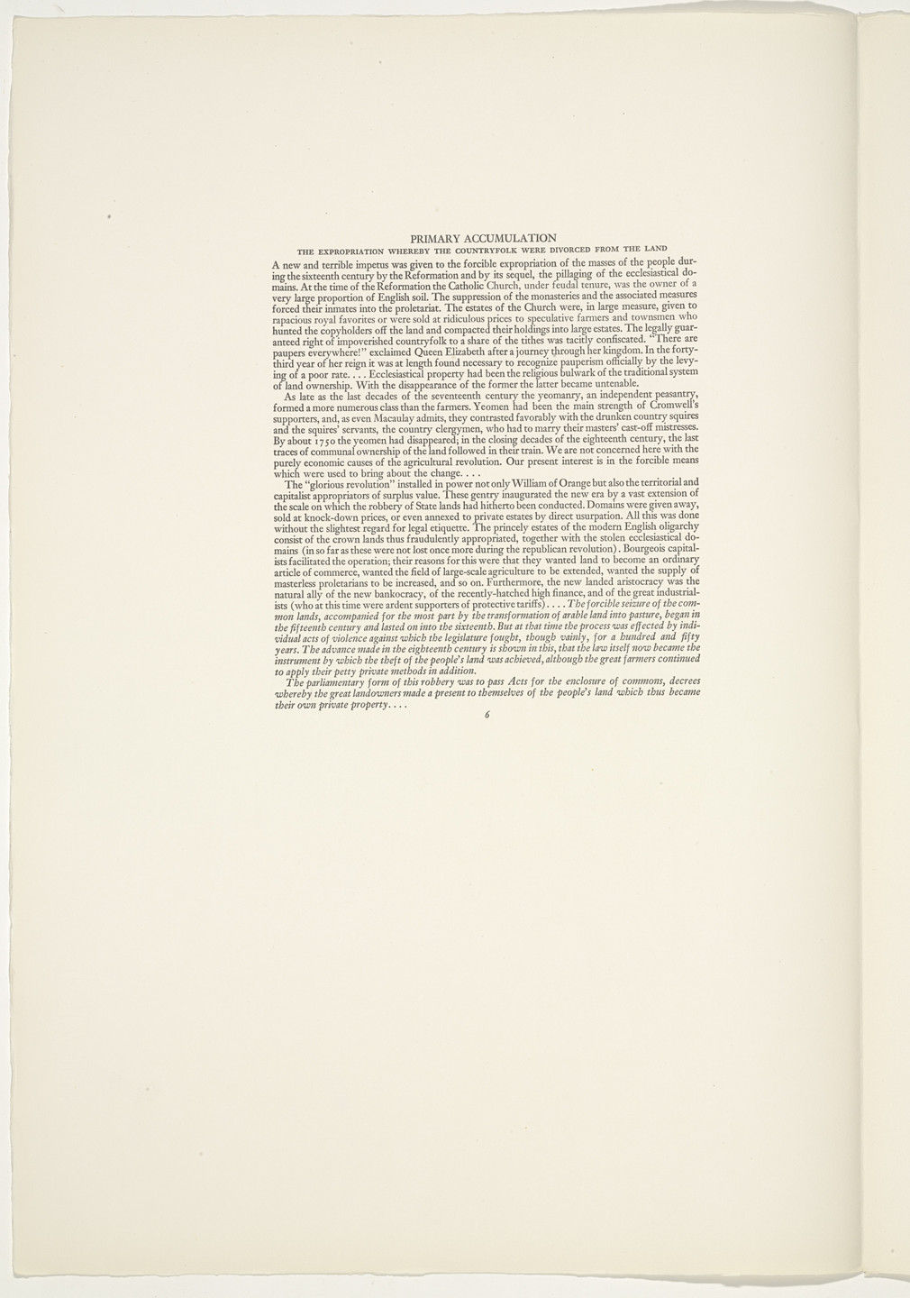 Hugo Gellert. Plate (folio 18) from &#39;Capital&#39; in Pictures. 1933