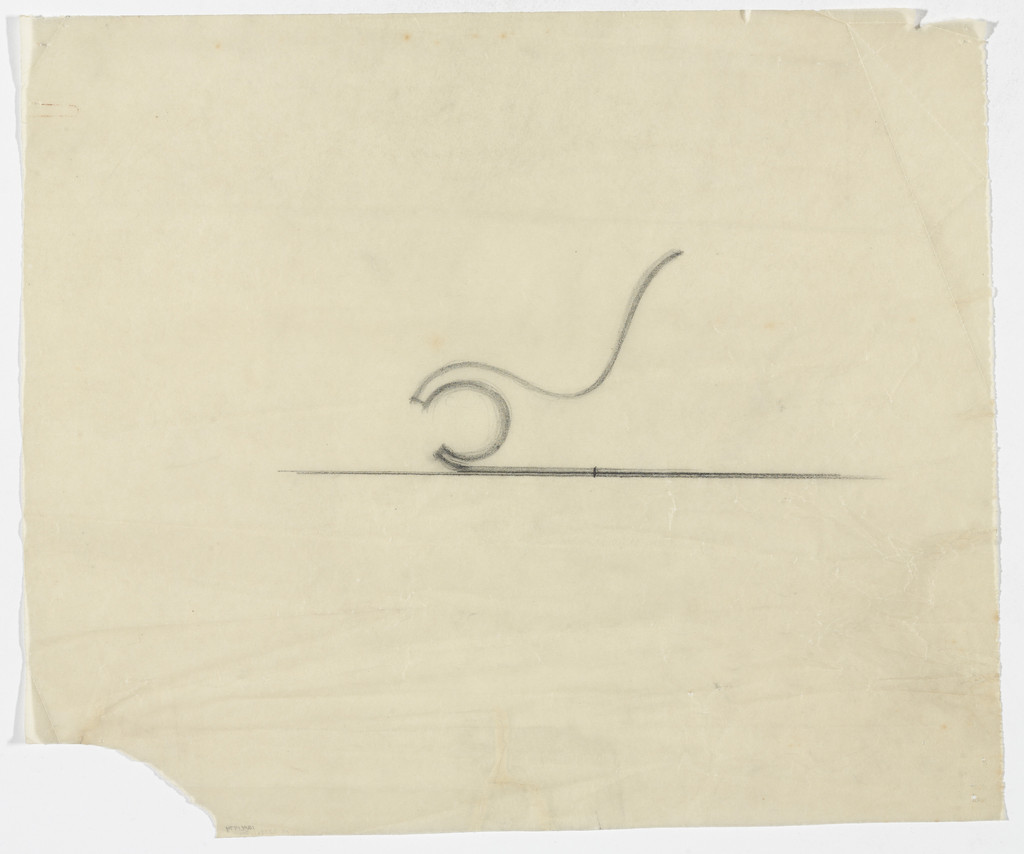 Spring Chair without Arms (Elevation sketch)