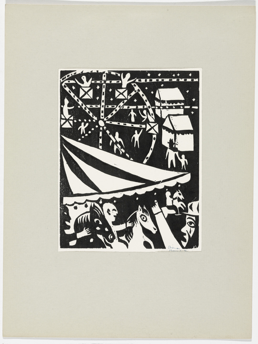 José Chávez Morado. The Carnival (La Feria Popular) from the portfolio City Night Life (Vida Nocturna de la Ciudad). 1936